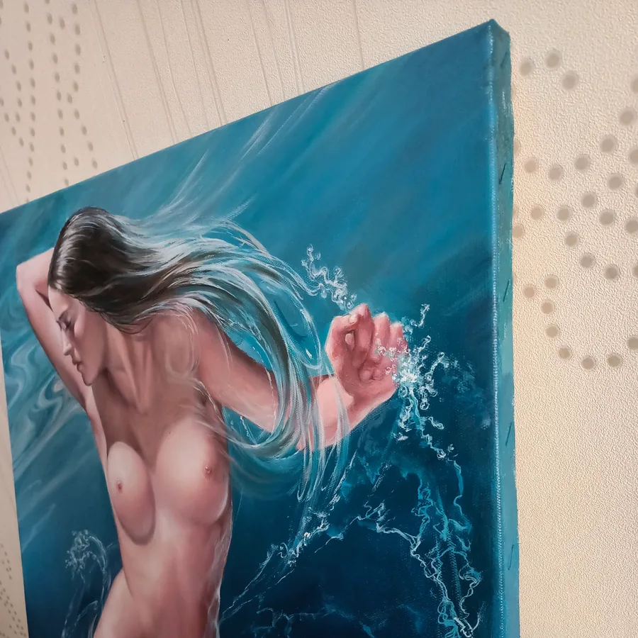 Aphrodite Awakening — painting detail 1