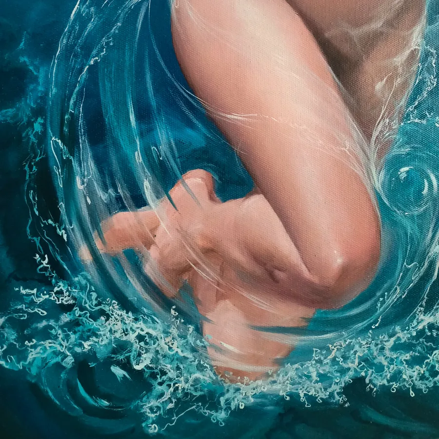 Aphrodite Awakening — painting detail 3