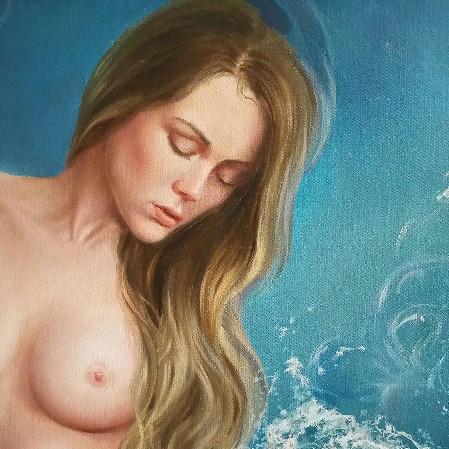 Aphrodite Night — painting detail 1