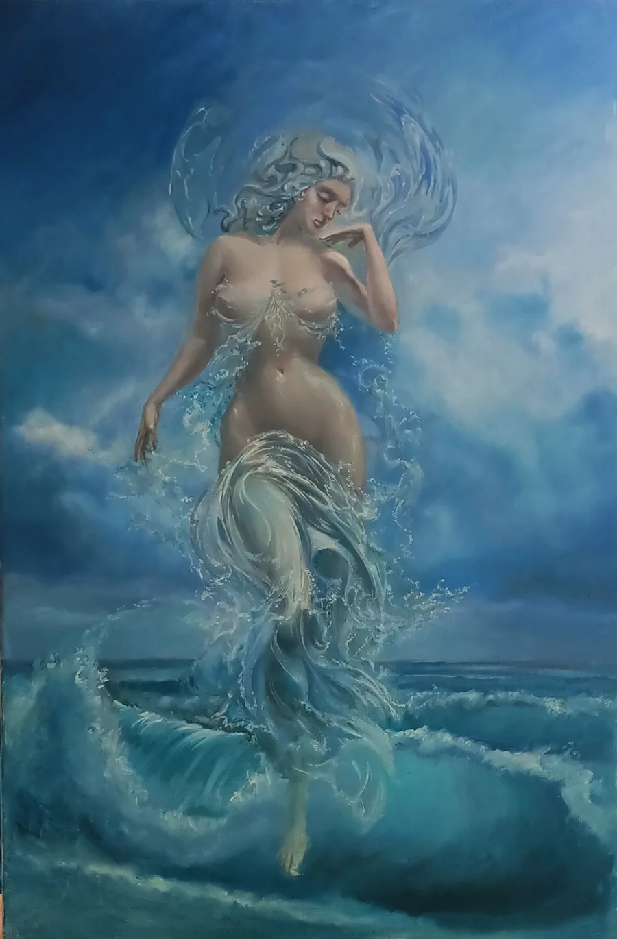 Aphrodite Rising from the Sea — original oil painting by Fedor Lantsov