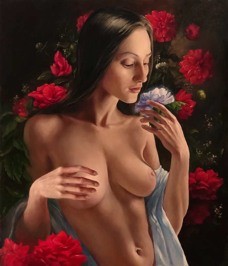 Flora — original oil painting by Fedor Lantsov
